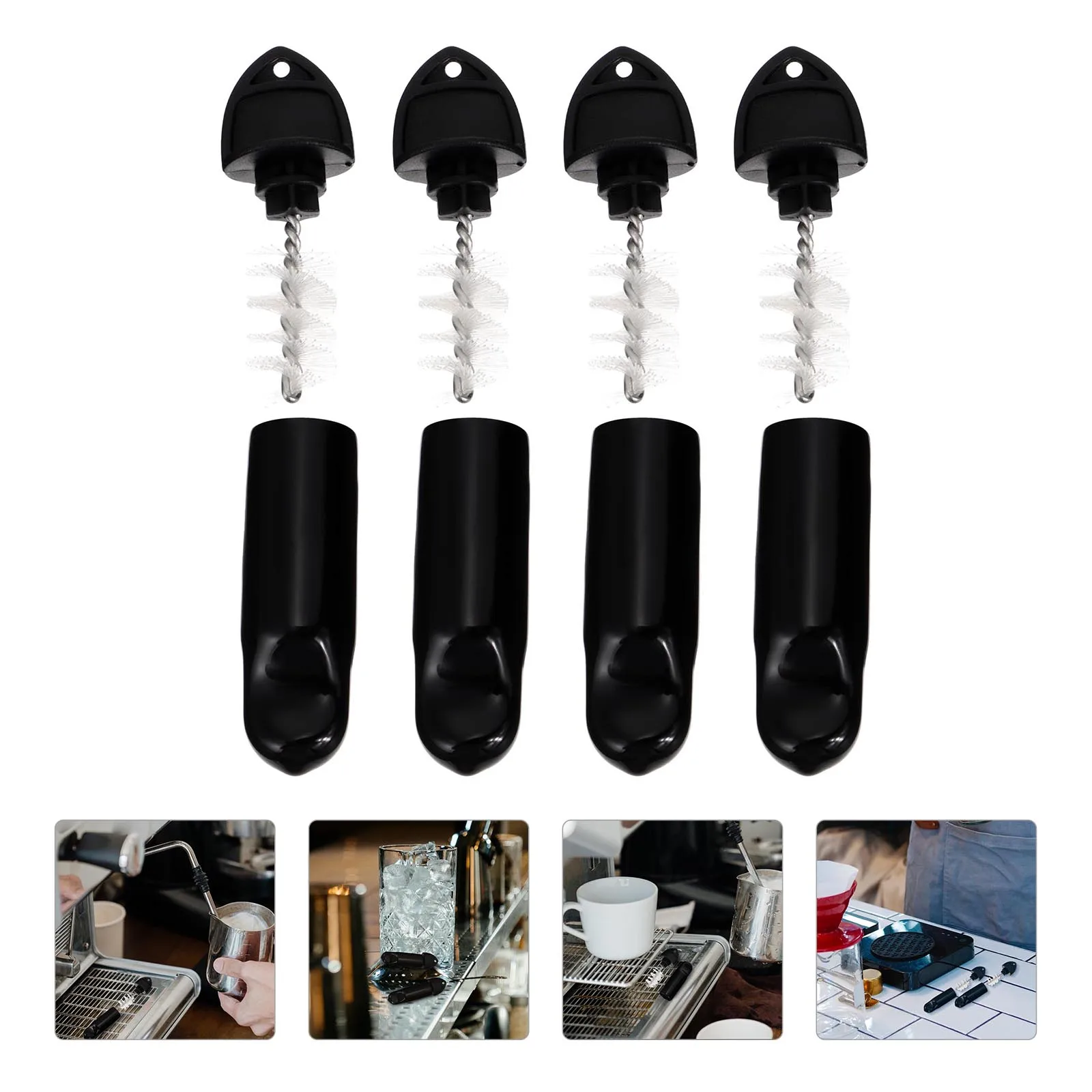 

1 set 4 Rubber Dust Covers Cleaning Brushes for Beer Faucet Cap Stainless Steel Tap Tools Bottle Cleaner Home Supplies