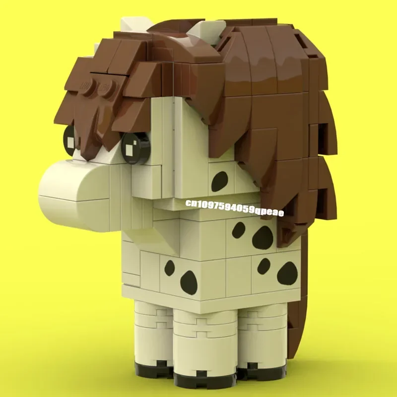 Nowy Popularny Zestaw Figurków z Postaciami z Kreskówki Pippi z Długimi Skarpetami, Model z Kwadratową Główką, Kreatywne Pomysły DIY, Zabawki dla Dzieci, Prezenty, Puzzle na Zamówienie