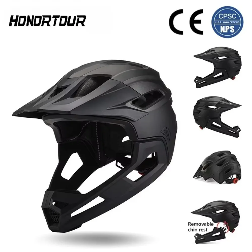 Eastinear Adult Mtb Helmet Bicycle Full Face Detachable One-piece Motorcycle Riding Safety Helmet Head Protection Outdoor