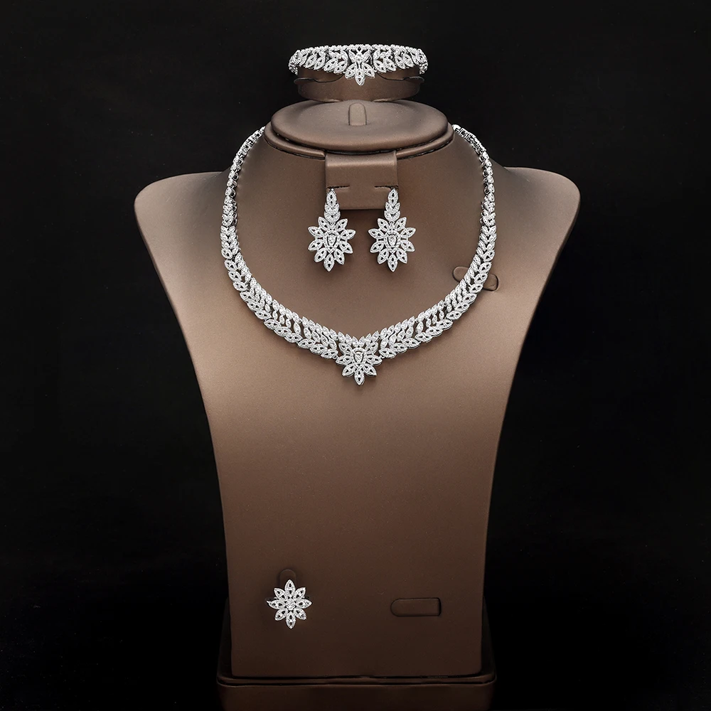 Trendy 4 Pieces Bride Zirconia - đánh giá và giá Women Fashion Uae