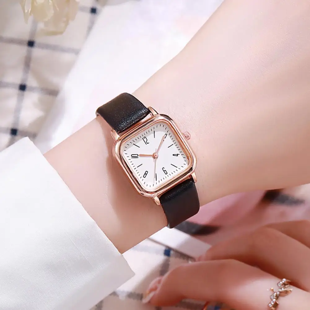Watch women Luxury Analog Leather Square dial Women's Wrist Watch Female Quartz Clock Relogio Mulher