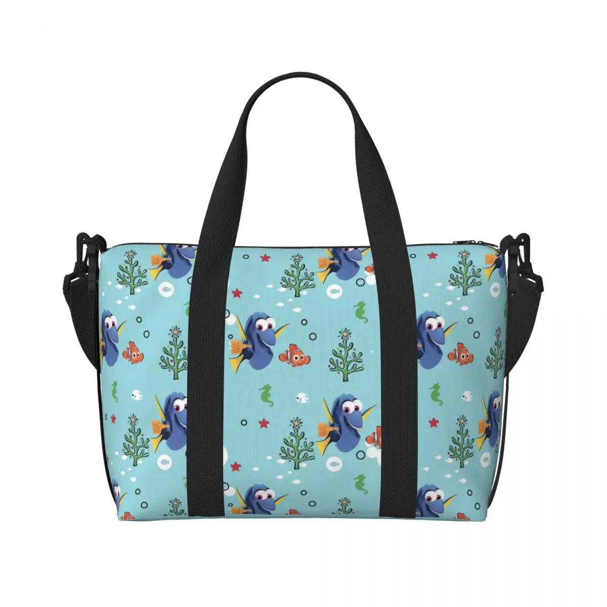 

Сумка-тоут для покупок Nemo на заказ, женская большая вместительная сумка с рисунком рыбы, пляжные дорожные сумки для спортзала