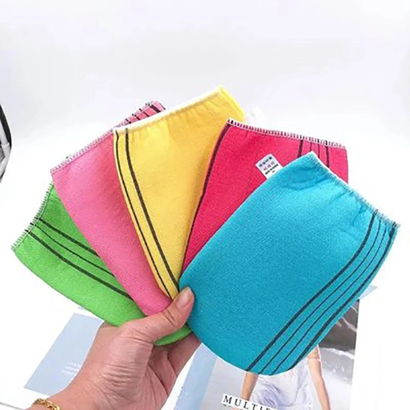 5Pcs Bath Towel Bath Gloves Free Bath Towel Double Sided Bath Gloves Exfoliating Bath Towel Bathroom Supplies Wash Towel Tool