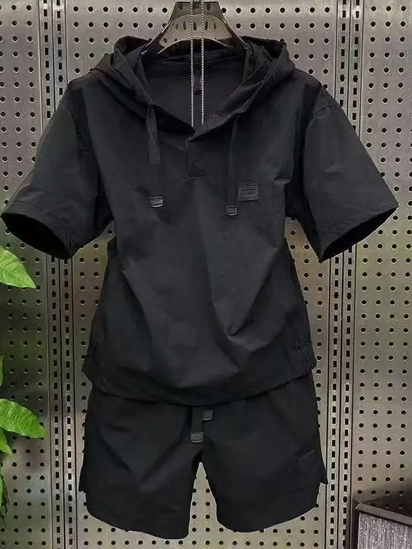 

Summer Lightweight Breathable UV Protection Hat ort Sve orts Two-Piece Set Men's Casual Loose Loose Casual Set