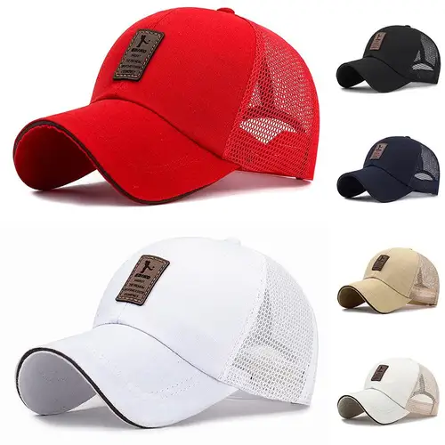 Imagen 2 del producto Nueva gorra de béisbol de malla de secado rápido, gorra transpirable para deportes al aire libre para hombres y mujeres, gorra con visera bordada, gorra con protección solar ajustable