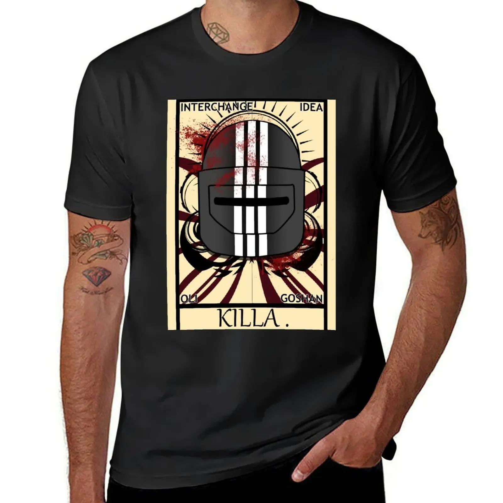 Escape From Tarkov - Bloody Killa Tarot T-Shirt funnys customizeds anime heavyweights men t shirt