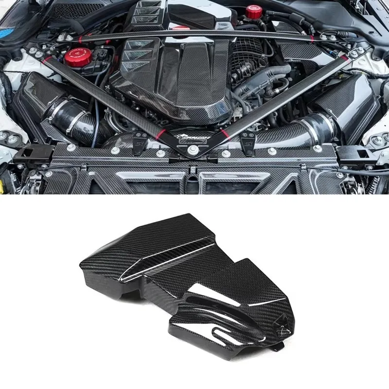 

For BMWS M2 G87 M3 G80 G81 M4 G82 G83 Dry Carbon Fiber ECU Cover Battery Terminal Relay Cover for Engine Exterior Accessories