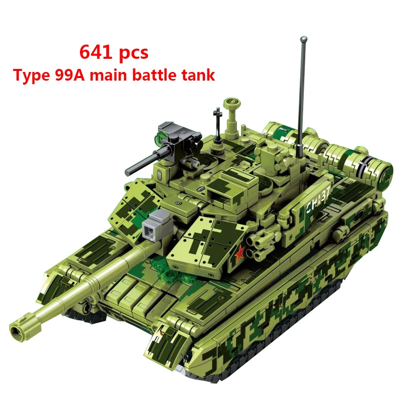 MilitaryTiger I Tank Panzer German US M1A2 Model Building Blocks World War 2 Army Soldier Figure WW2 Construction Toys