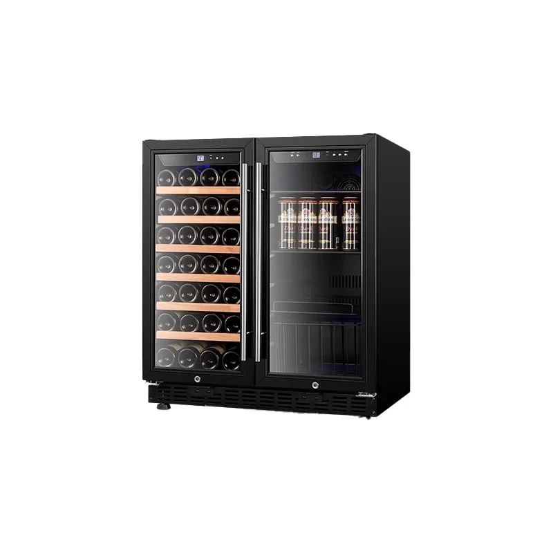 

Wine cabinet Constant temperature wine cabinet Household small ice bar Double door embedded refrigerated beverage cabinet Fresh-