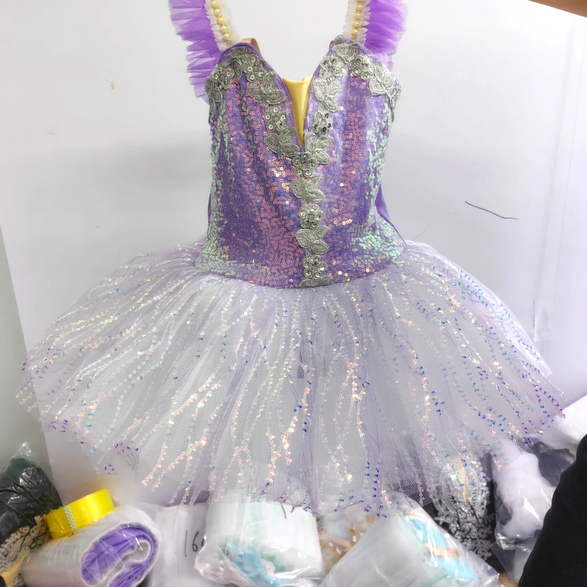 Vestido de princesa lantejoula feminina, Ballet Tutu, Trajes de dança contemporânea, roupas infantis, saia para menina, Pop, Performance