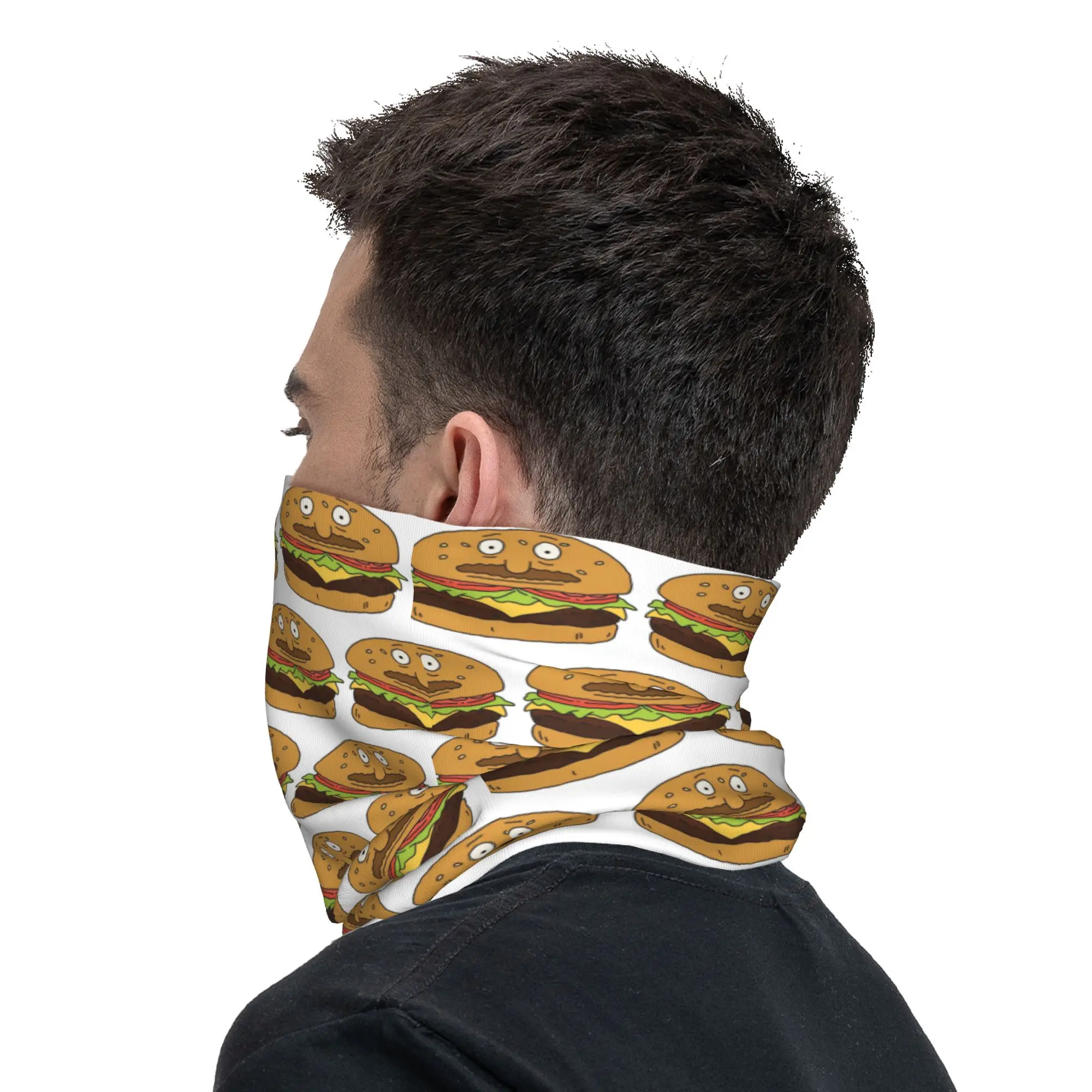 Bob as a Burger Bandana Neck Gaiter Printed Wrap Scarf Multifunction Headwear Running For Men Women Adult Washable