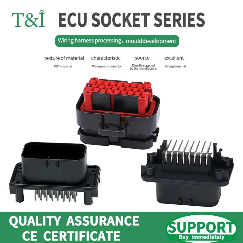 1/5/20PCS ECU Controller 8 14 23 35Pin Positions AMPSEAL PCB Mount Housing Plug Header Vertical Male Connector 776228-1 770680-1 image 6