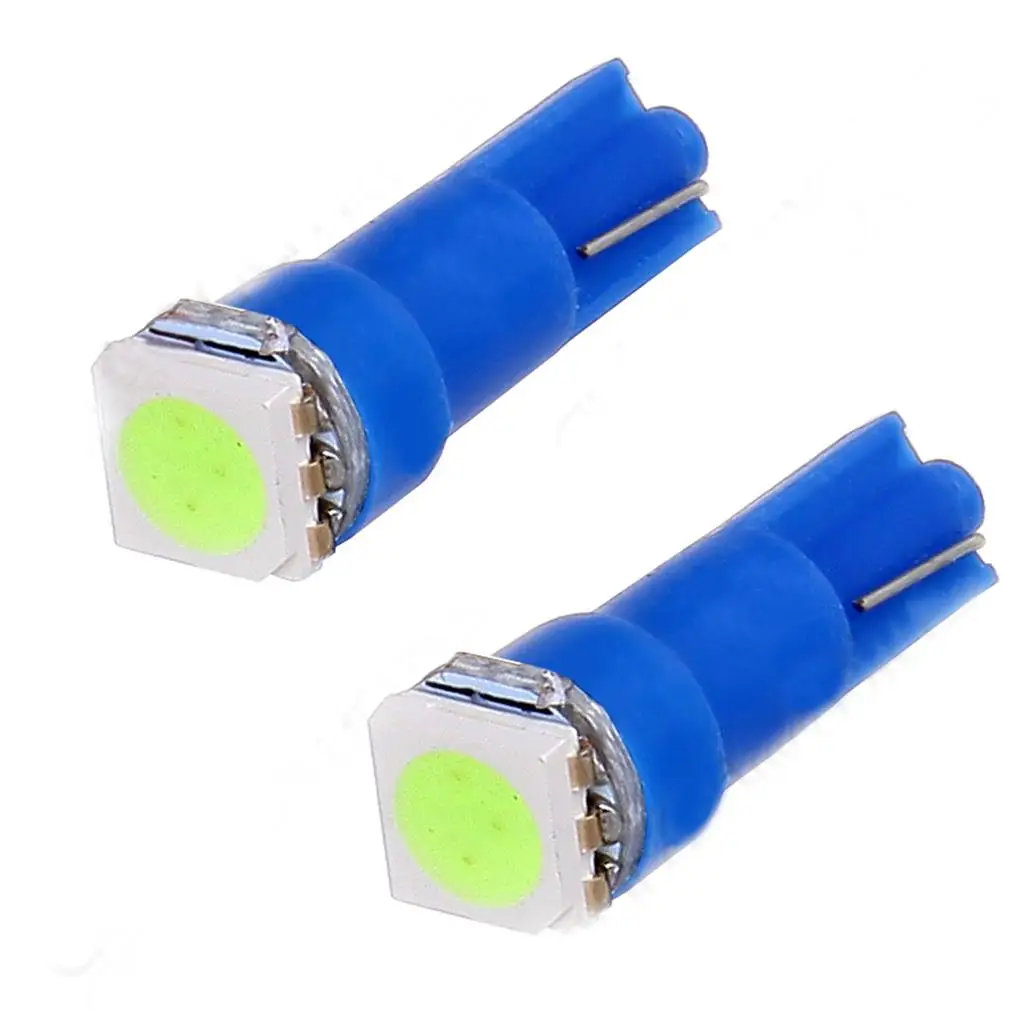 Pack of 20 T5 5050 1SMD Ice Blue Dashboard Gauge LED Wedge Lamp Bulb Lights