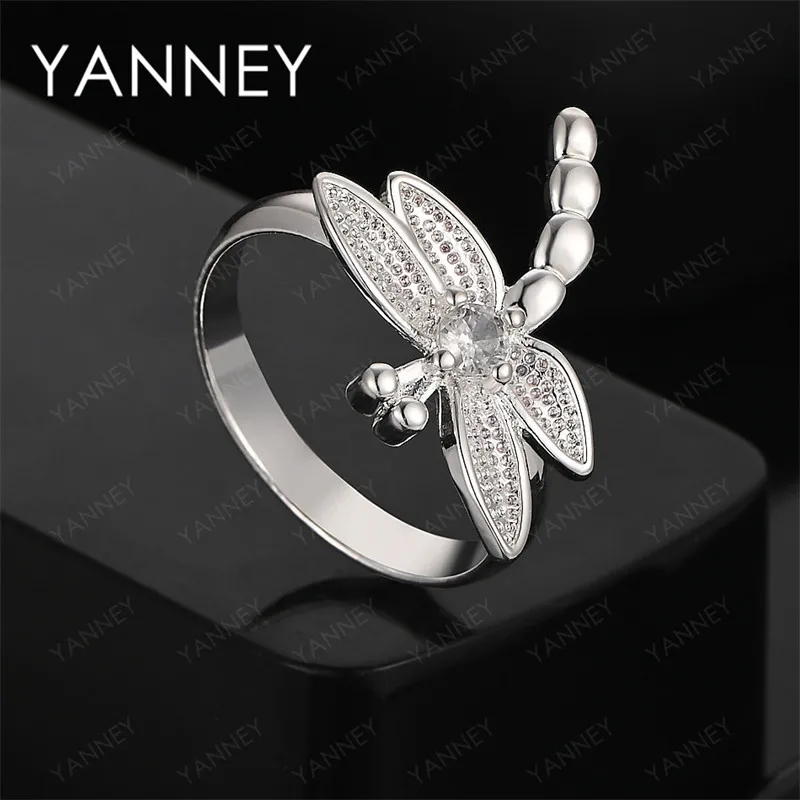 

Brand New 925 Sterling Silver Exquisite Dragonfly Ring Women Fashion Party Jewelry Accessories Gifts Exquisite Wholesale