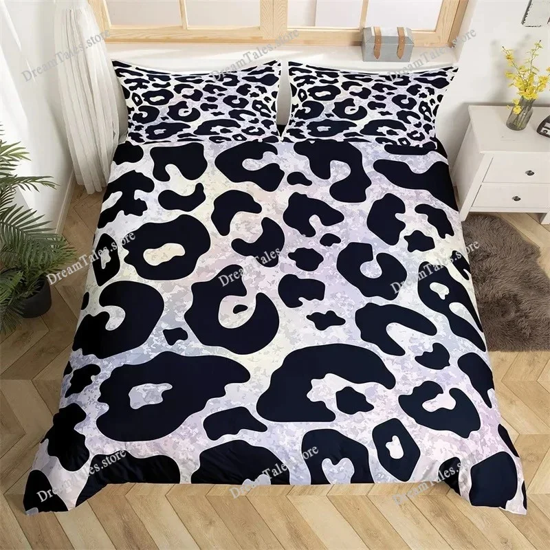 

Leopard Cheetah Comforter Cover Twin Zebra Snake Giraffe Animal Skin Print Duvet Cover Abstract Geometric Patchwork Bedding Set7