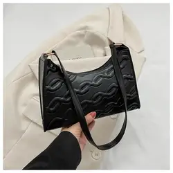 Women PU Underarm Handbag Fashion Vintage Handbag Women Light Weigh Shoulder Bags Casual Purse Female Gift 2024 New