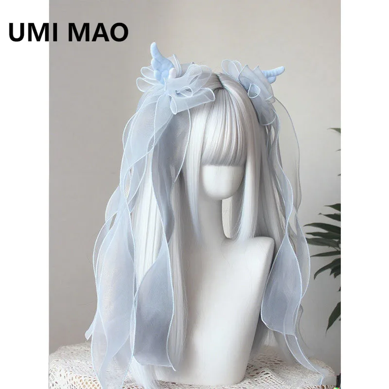 

UMI MAO Handmade Subculture Hot Girl Black Angel Wings Cute Y2K Shibuya Style Hair Clip Dark Double Ponytail Side Clip