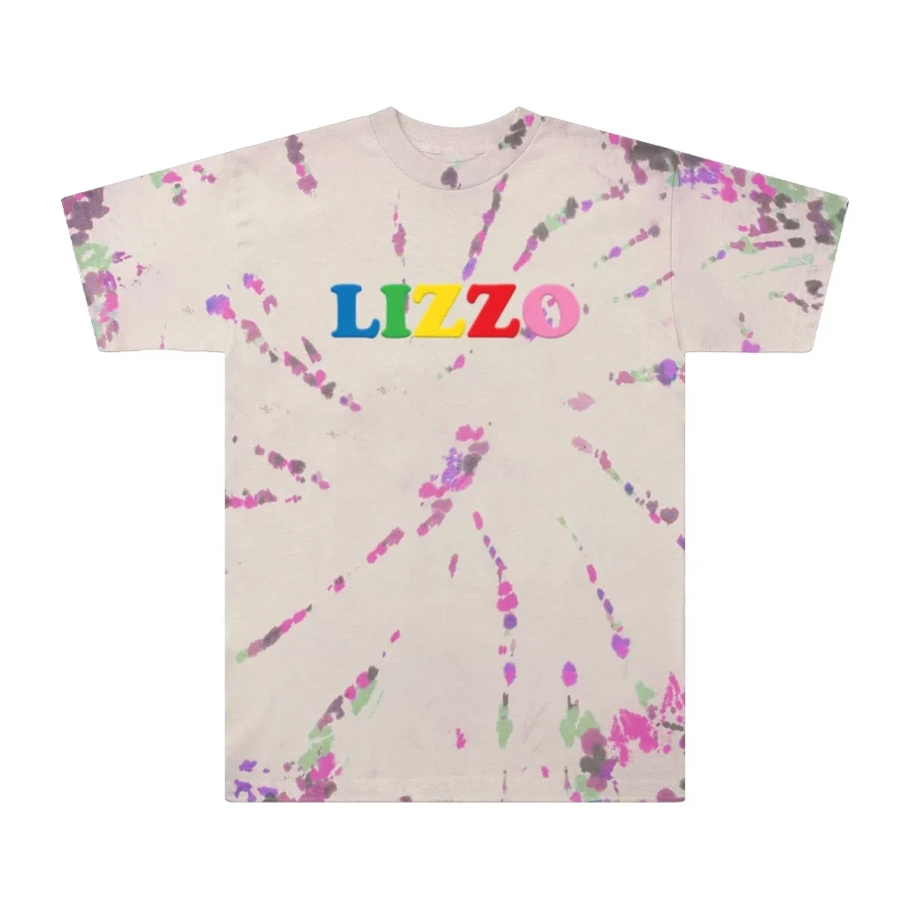 Lizzo U R Special Tie Dye T-shirt 2023 World Tour Crewneck Short Sleeve Tee Harajuku Streetwear Women Men Fashion Clothes