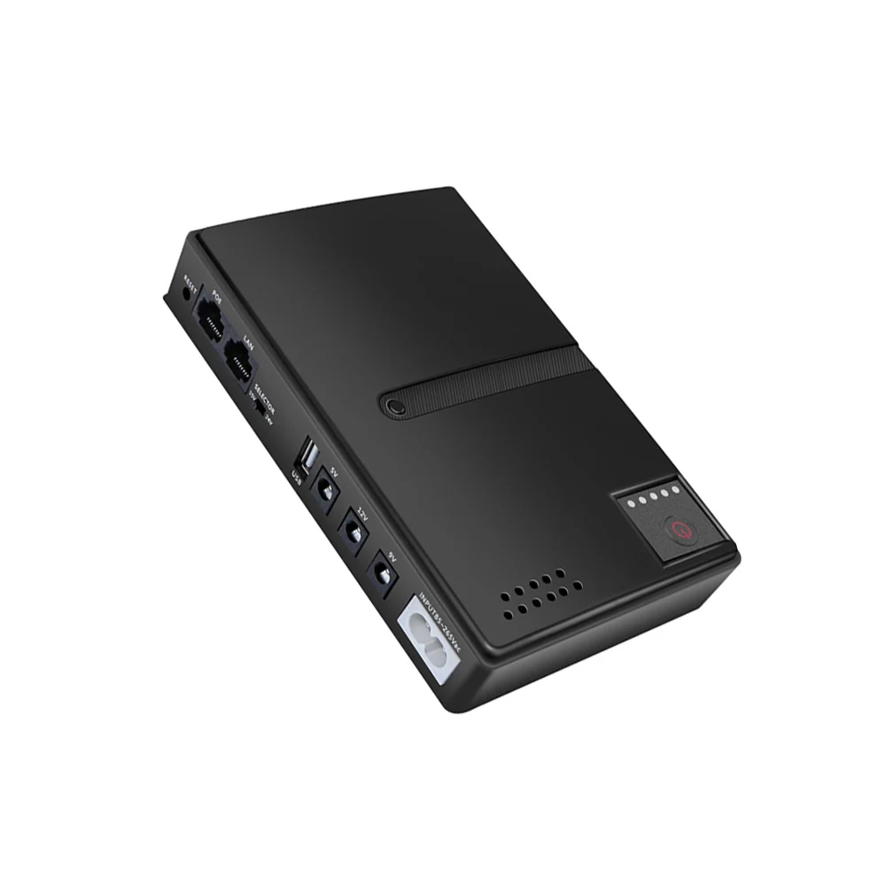 Gruppo di continuità DC UPS, router 5V9V12V modem ottico monitoraggio banca di alimentazione di backup (senza batteria integrata)