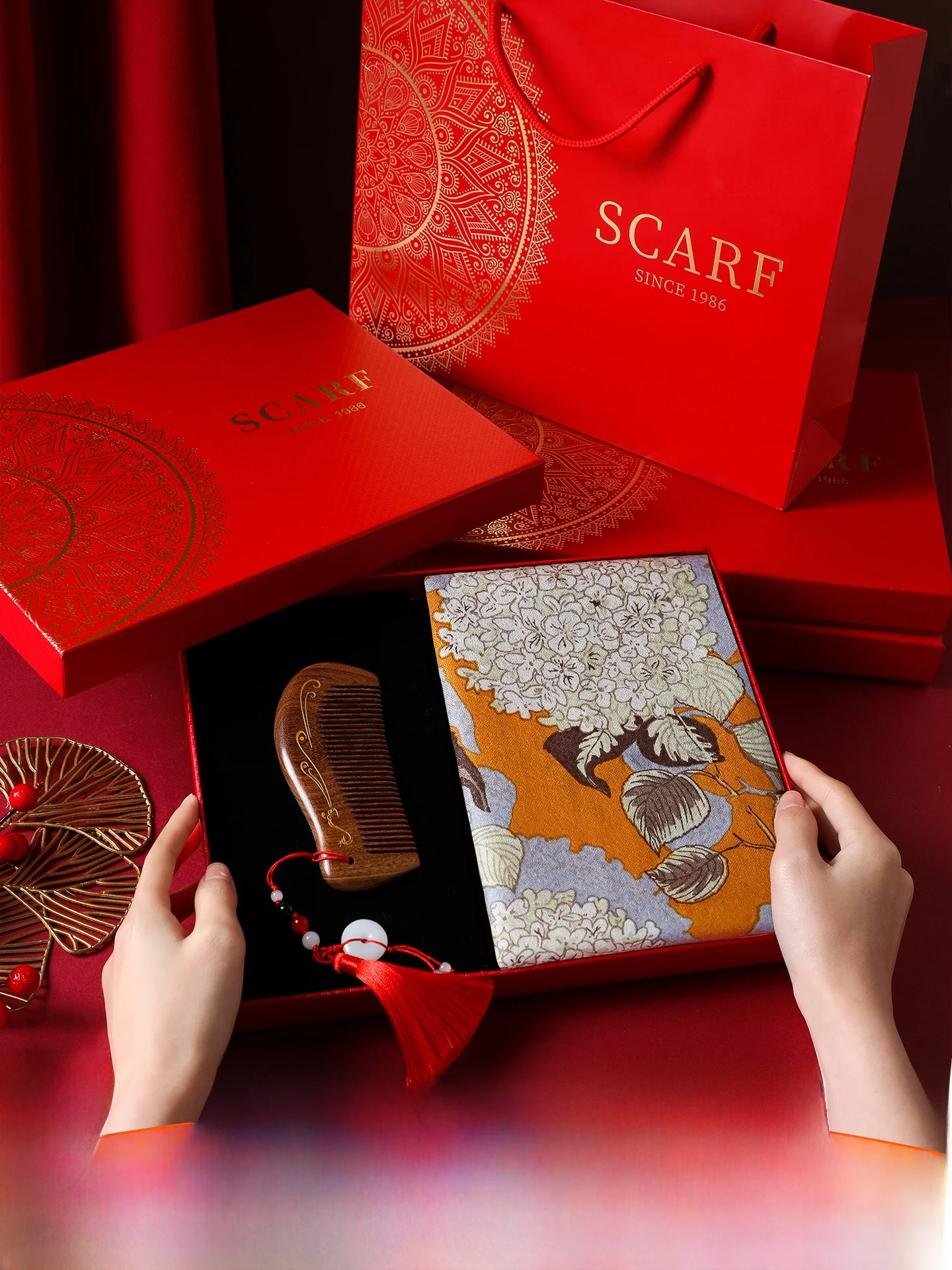 coffret-cadeau-Echarpe-en-laine-haut-de-gamme-–-cadeau-d'anniversaire-pratique-pour-maman-ensemble-peigne-et-Echarpe-creatif-pour-femme-produit-culturel-cadeau-du-nouvel-an