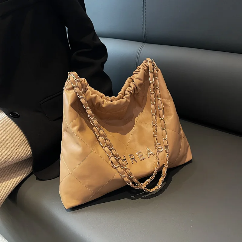 Letter Shoulder Bag for Women Female 2023 New Trend Rhombus Chain Bag Casual Korean Fashion Messenger Bag Lady Luxury Handbags