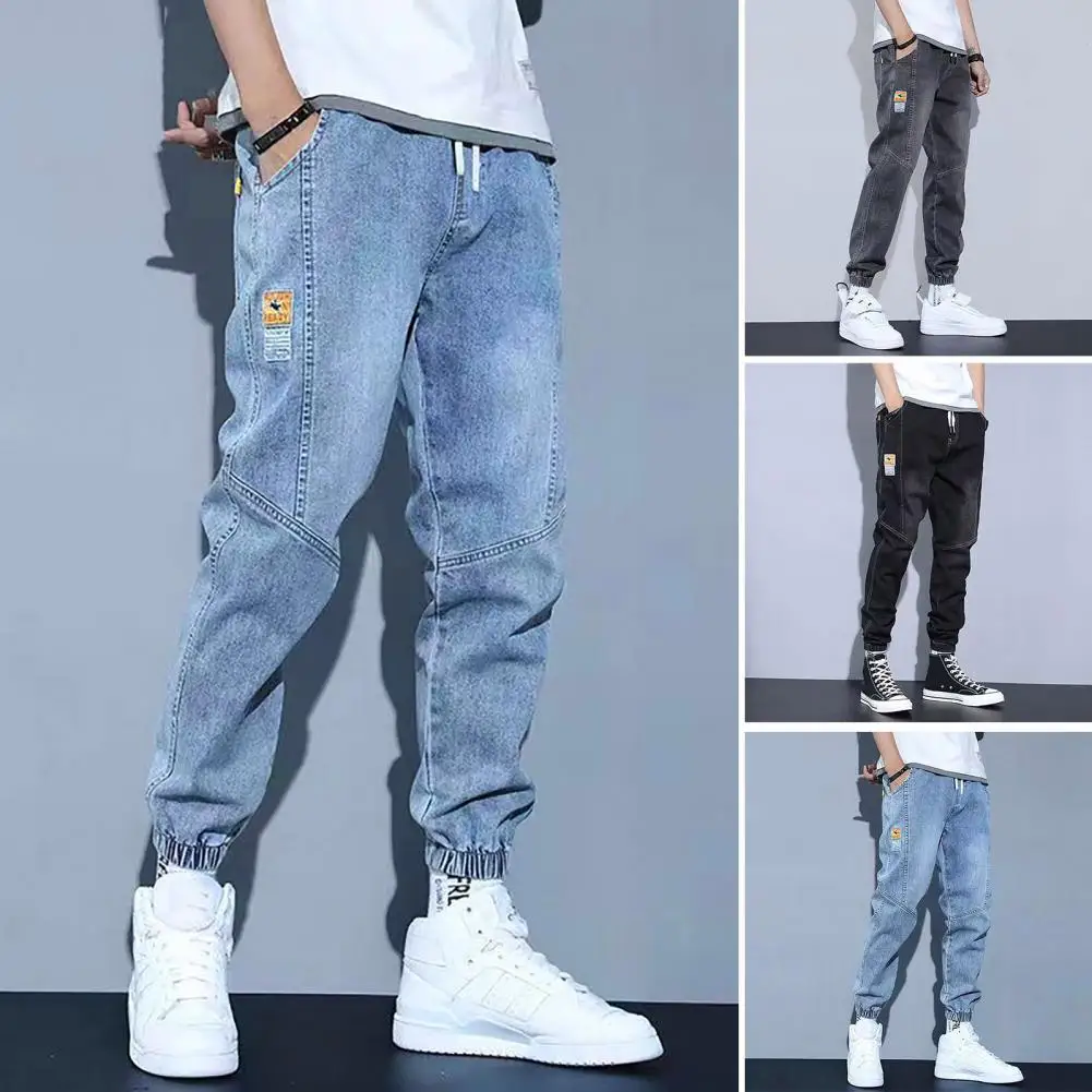 Winter Men Jeans Fleece Lined Thick Warm Black Joggers Fashion Streetwear Cotton Casual Thermal Jean Pants Men Baggy Jeans