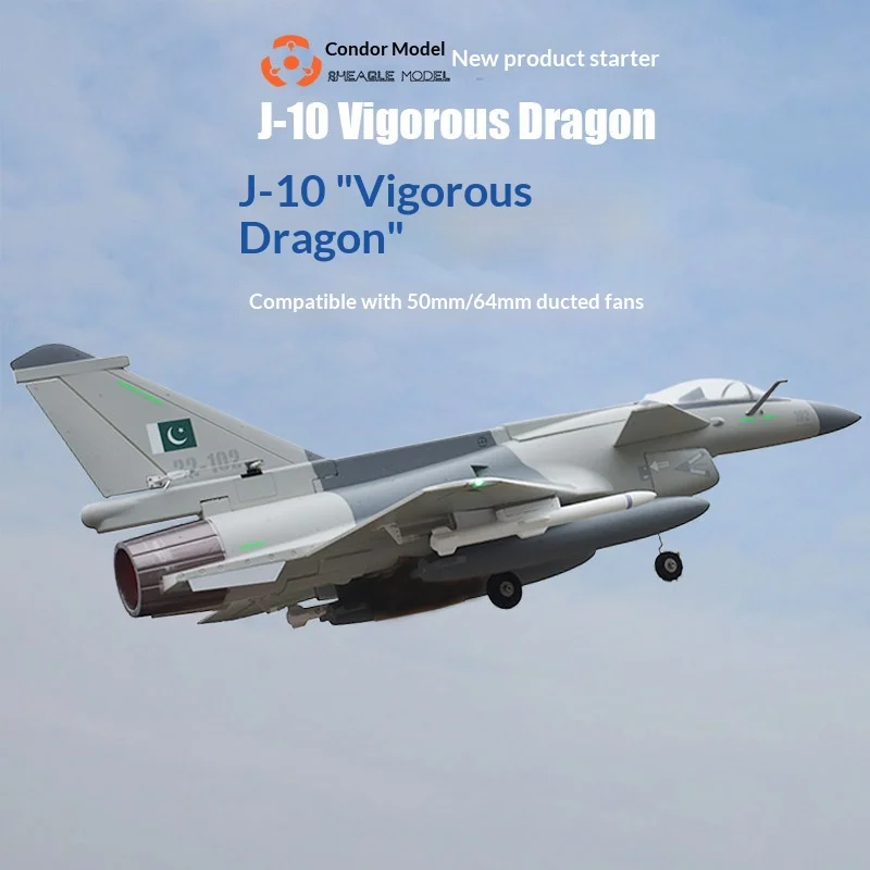 

SH-EAGLE MODEL J-10 Vigorous Dragon RC Fighter Trainer Jet 50mm 64mm EDF Compatible Fixed Wing RC Aircraft Model For Hobbyists