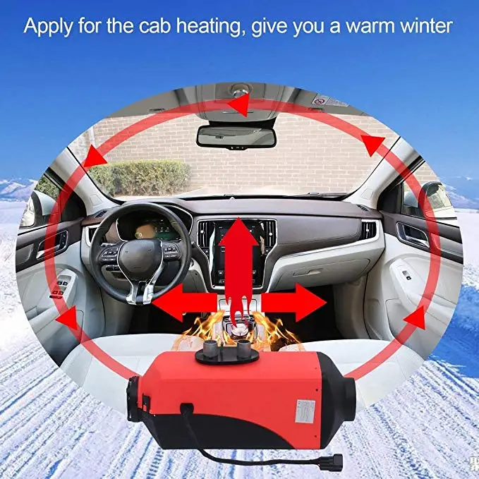 Calentador de aire diésel de 2/5KW, 12V/24V, Compatible con tanque de 10L, calentador de estacionamiento diésel, pantalla LCD y Control remoto para camiones y barcos