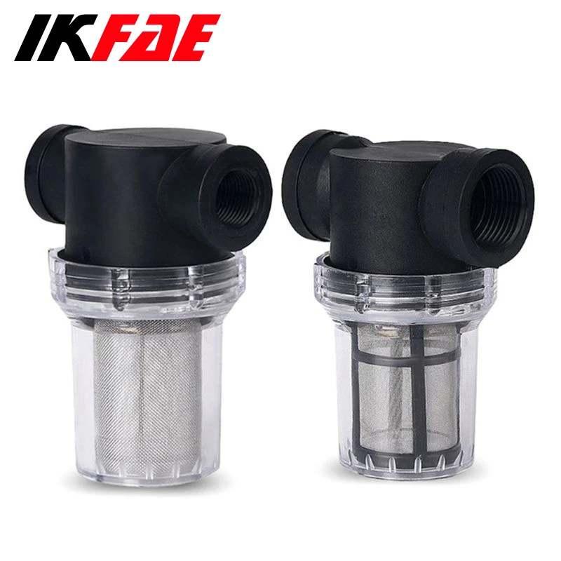 IKFAE Tube Filter 1/2\'\' 3/4\'\' 1\'\' Inch Gardening Irrigation Impurity Filter Mesh Collector Waterway Filter Inlet Purification