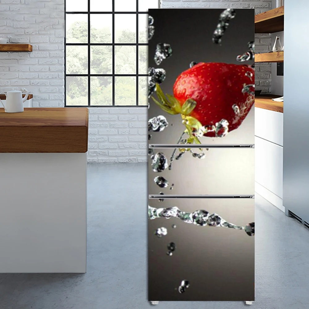 

Fruit pattern self-adhesive refrigerator sticker decorative pattern refrigerator door sticker PVC waterproof sticker