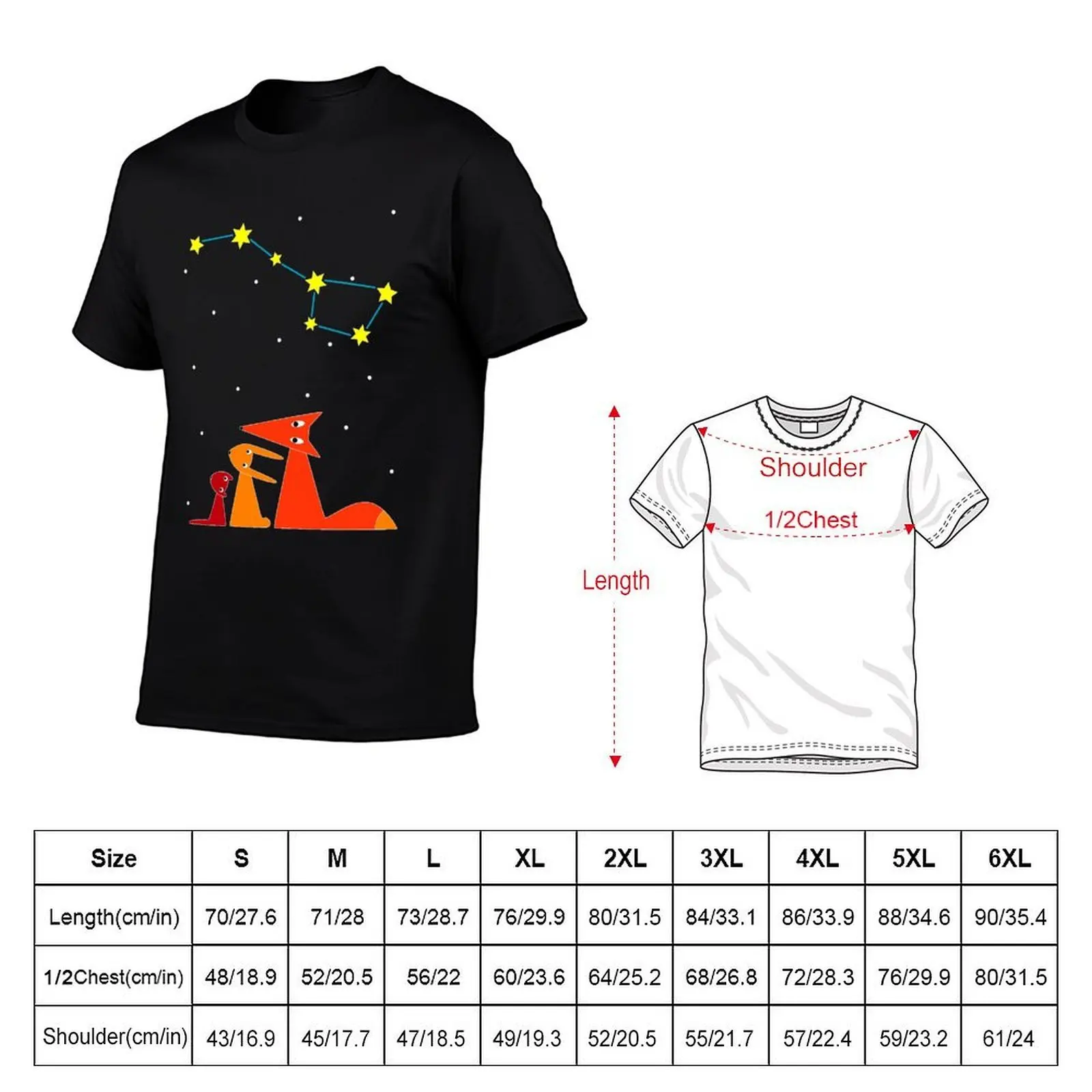 Animals and Big Dipper, Ursa Major T-Shirt plain graphic tee shirt designer t shirt men