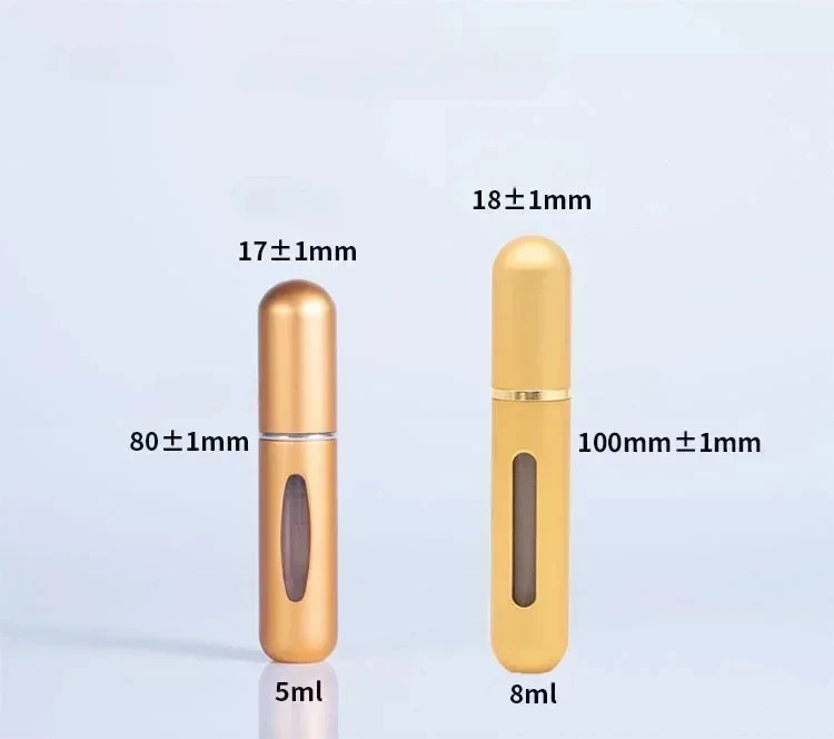 1 Stuks 5Ml Navulbare Metalen Parfumfles Met Spray Geurpomp Draagbare Reis Cosmetische Container Mini Spray Verstuiver Fles