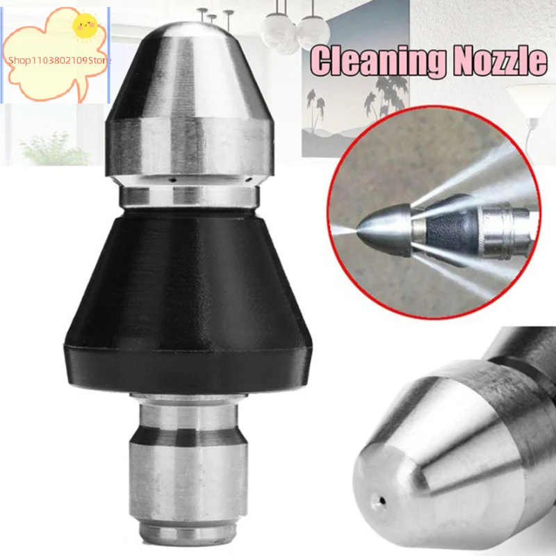 [TL]High Pressure Pipe Dredging Cleaning Nozzle Washer Sewer 6 Jet Nozzle Washing Machine Drain Cleaning Home Accesories