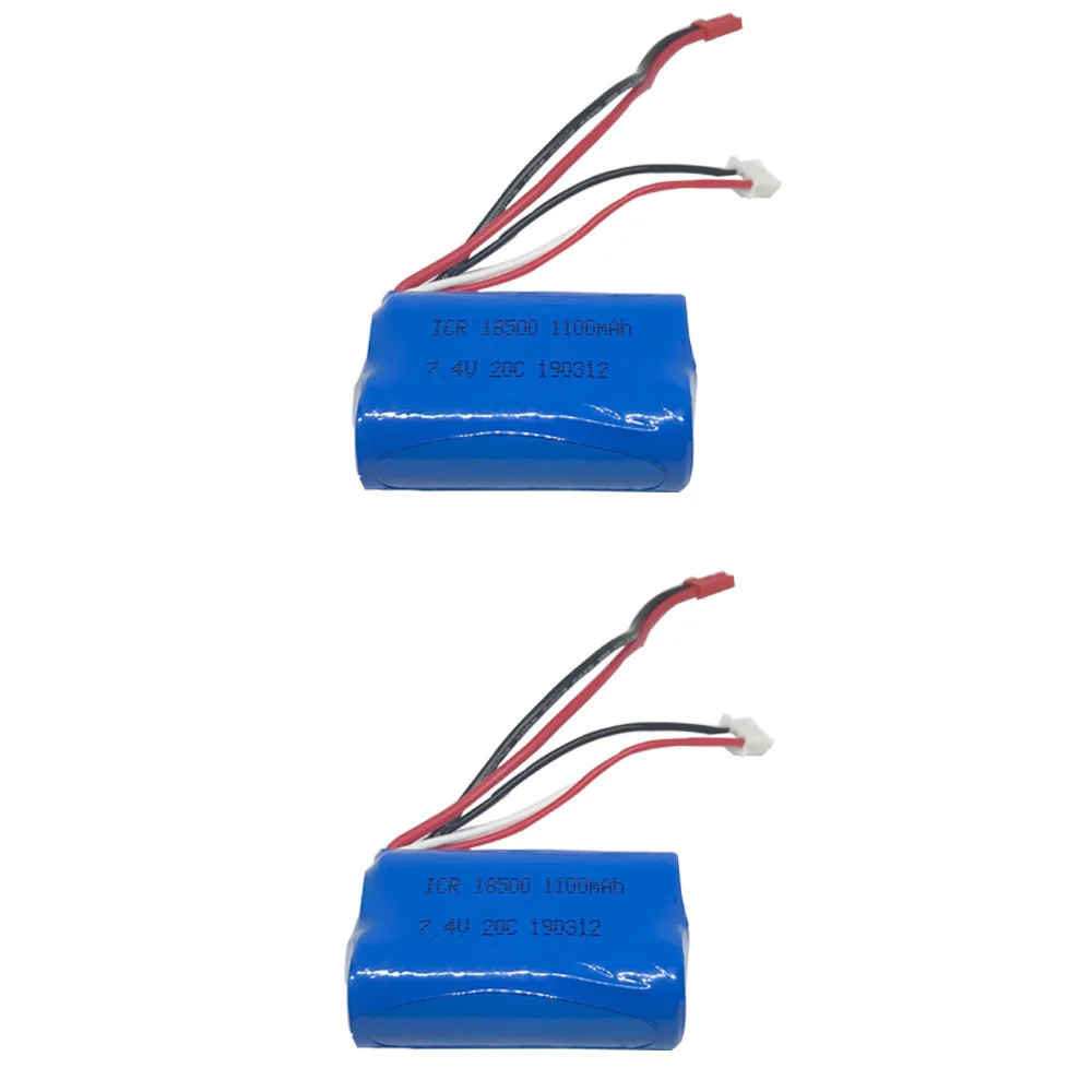 5PCS 7.4V 1100mah Lipo Battery For MJX T10 T11 T34 18500 toys battery for HQ 827 871 7.4 V 1100 mah  For RC helicopter toy parts