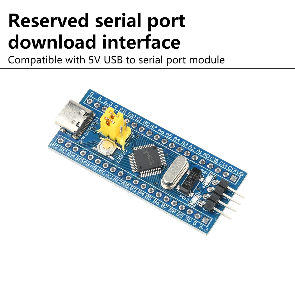 Typ C STM32F103C8T6 Mikrocontroller-Entwicklungsplatine, unterstützt das Brennen der Mindestsystemplatine, Lernkernplatine