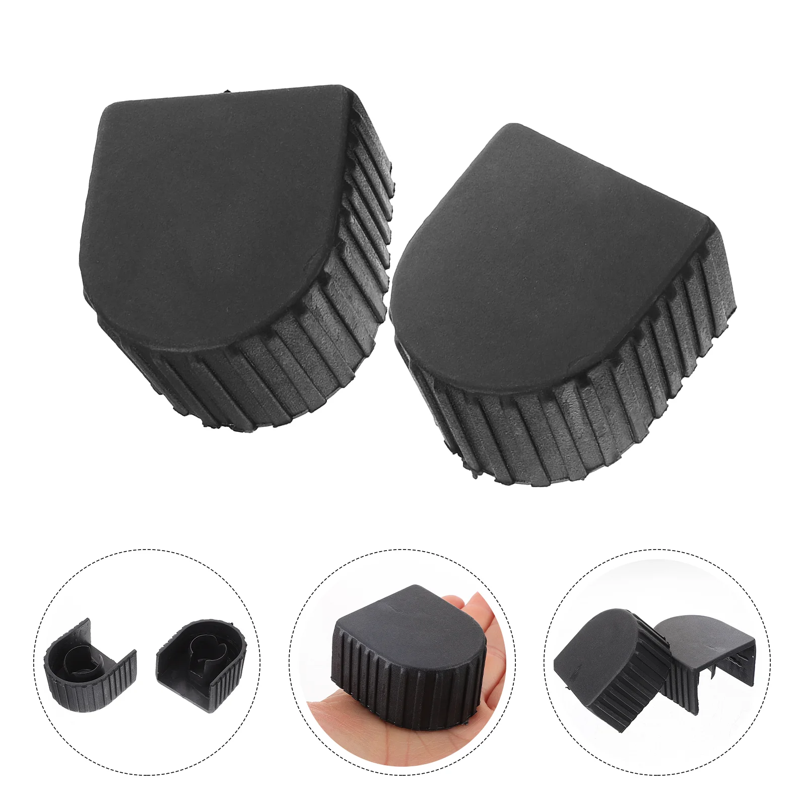 

2 Pcs Telescopic Ladder Top Cover Lids End Pads Topper Caps Stabilizer Plastic Protectors