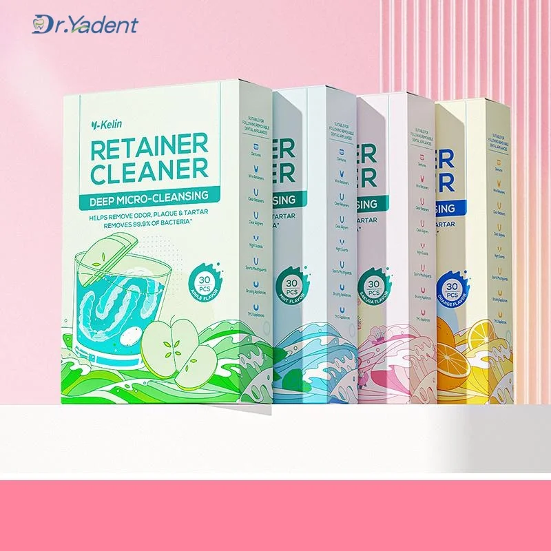Dr.Yadent Retainer Denture Cleaning Tablet Hygiene Clean 30pcs/Box 3mins Deep Clean Formula Authoritative Certification 4 Flavor