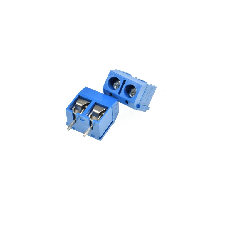 20pcs kf301-5.0-2p Straight Pin Pcb Screw Terminal Block Connector 5.0mm Spacing 2pin Blue Kf301 5.0 2p kf301-2p
