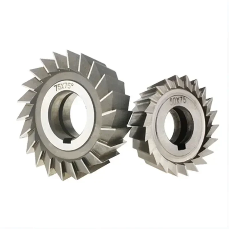 

HSS Single Angle Milling Cutter - 45/55/75/80/90 Degree, Helical Gear Dovetail Grooving End Mill for CNC Machine Tool