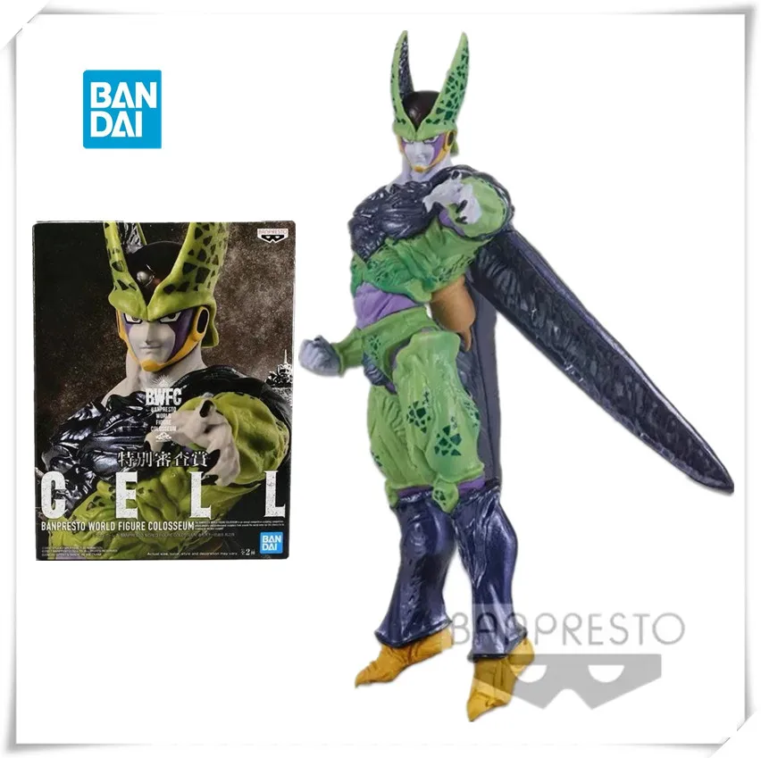 

Bandai Banpresto-Dragon Ball BWFC Action Figures, Original PVC Model, Definitely Shaped Cell, Collectible Toys