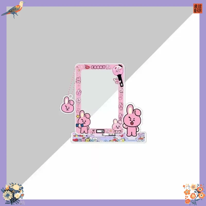 

BT21 cartoon image card slot mounting stand for small card display hanger for desktop decoration accessories and ornaments