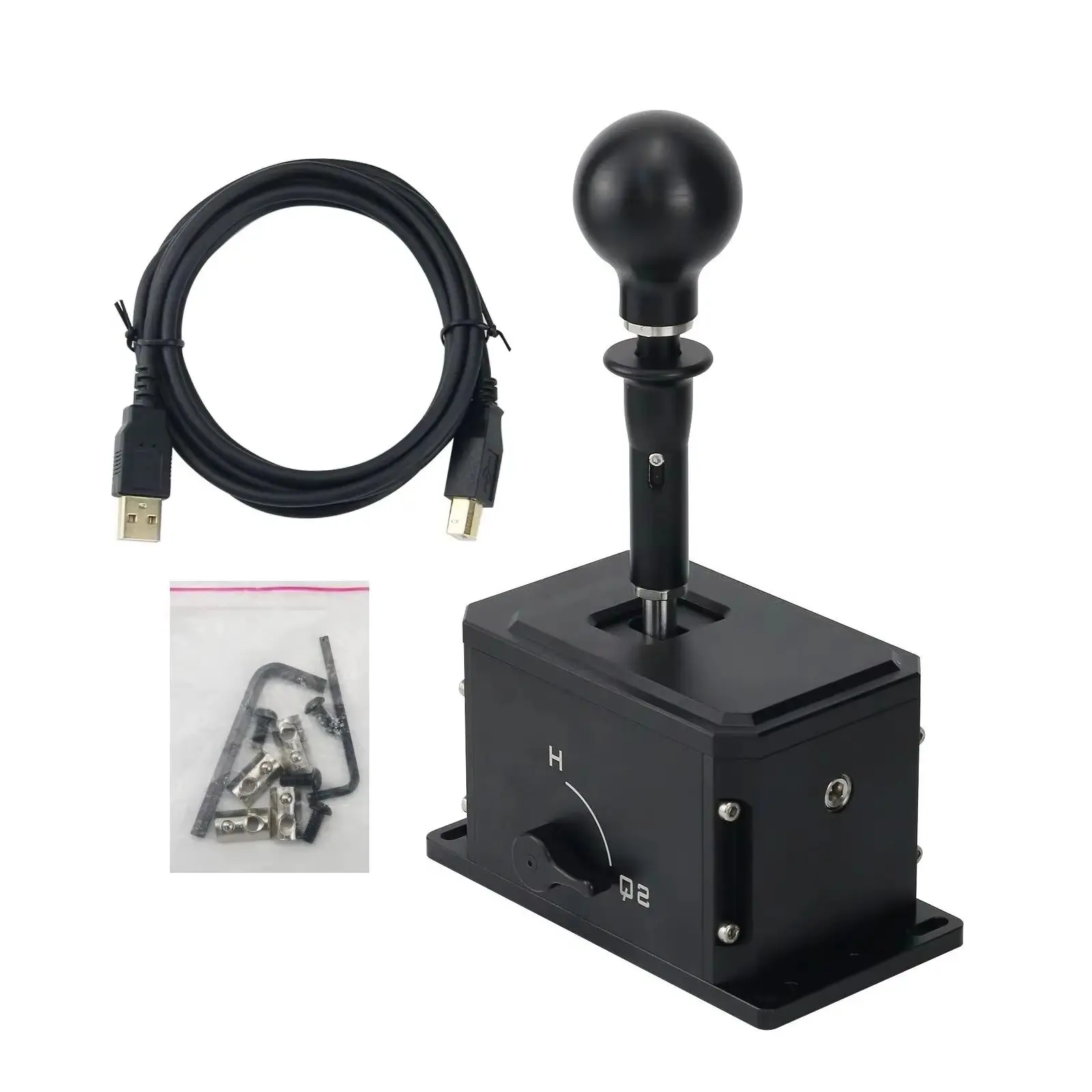 DS-8X 6+2+R+SQ Sim Shifter H Pattern Sequential Shifter for Racing Car Simulation Video Game