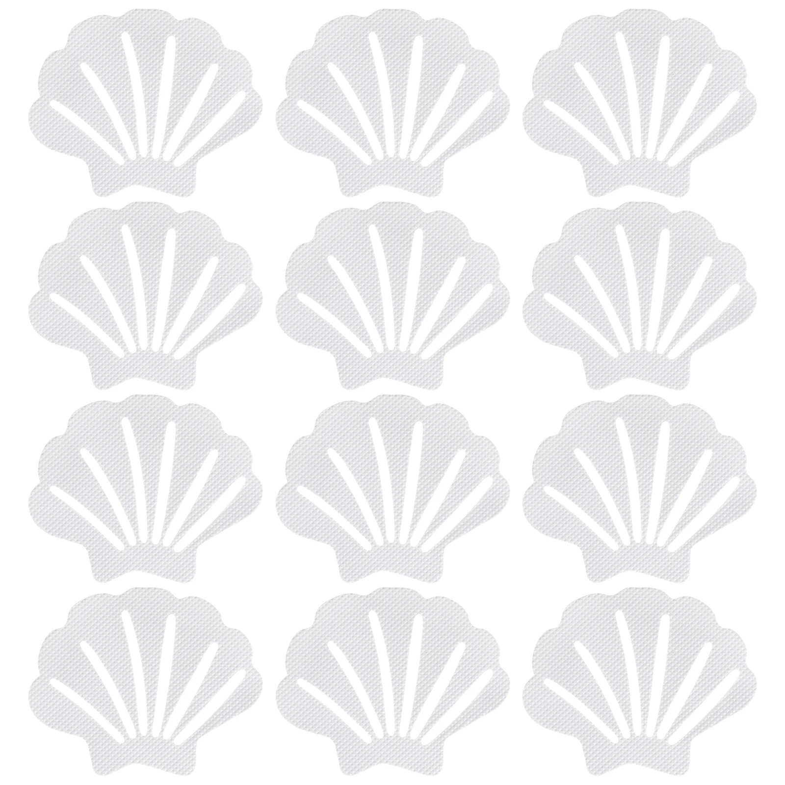 TOPBATHY 12pcs Bathroom Anti-slip Stickers Sea Shell Shape Bathing Safety Floor Decals Nonslip Bathroom Stickers