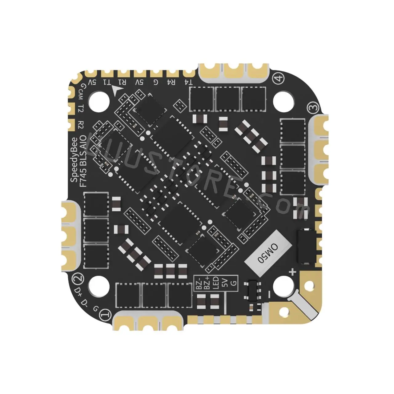 SpeedyBee F745 35A AIO F745 Flight Controller BLHELIS 35A 4in1 ESC 6S 25.5x25.5mm for 3.5inch-5inch Cinewhoop Long Range Drones