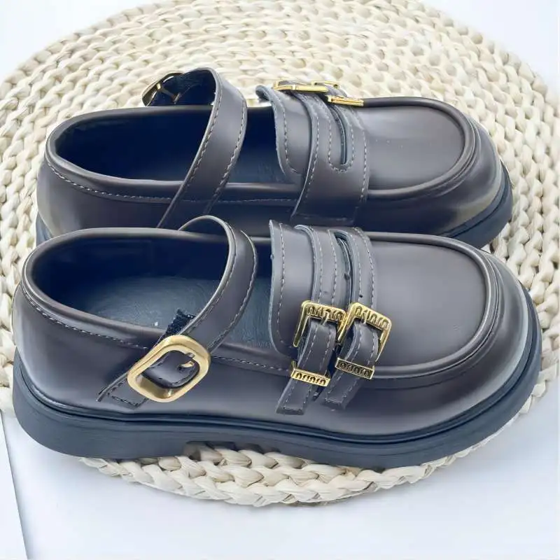 Autumn Spring New Girls Shoes Children Leather Shoes Tassels Fringes Soft PU Patent Leather Kids Flats Oxfords Soft Loafers NM39