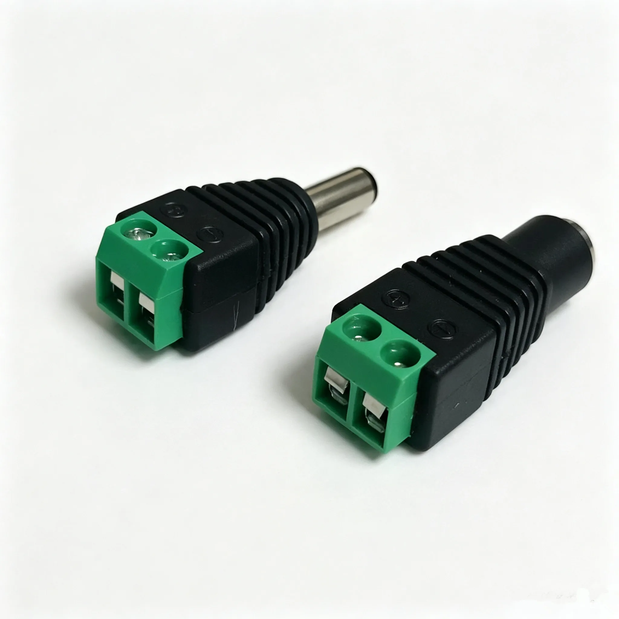20/100Pcs Male Female DC Connector 5.5 2.1mm DC Power Jack Plug Adapter Barrel Connector for CCTV Security Camera Led Strip