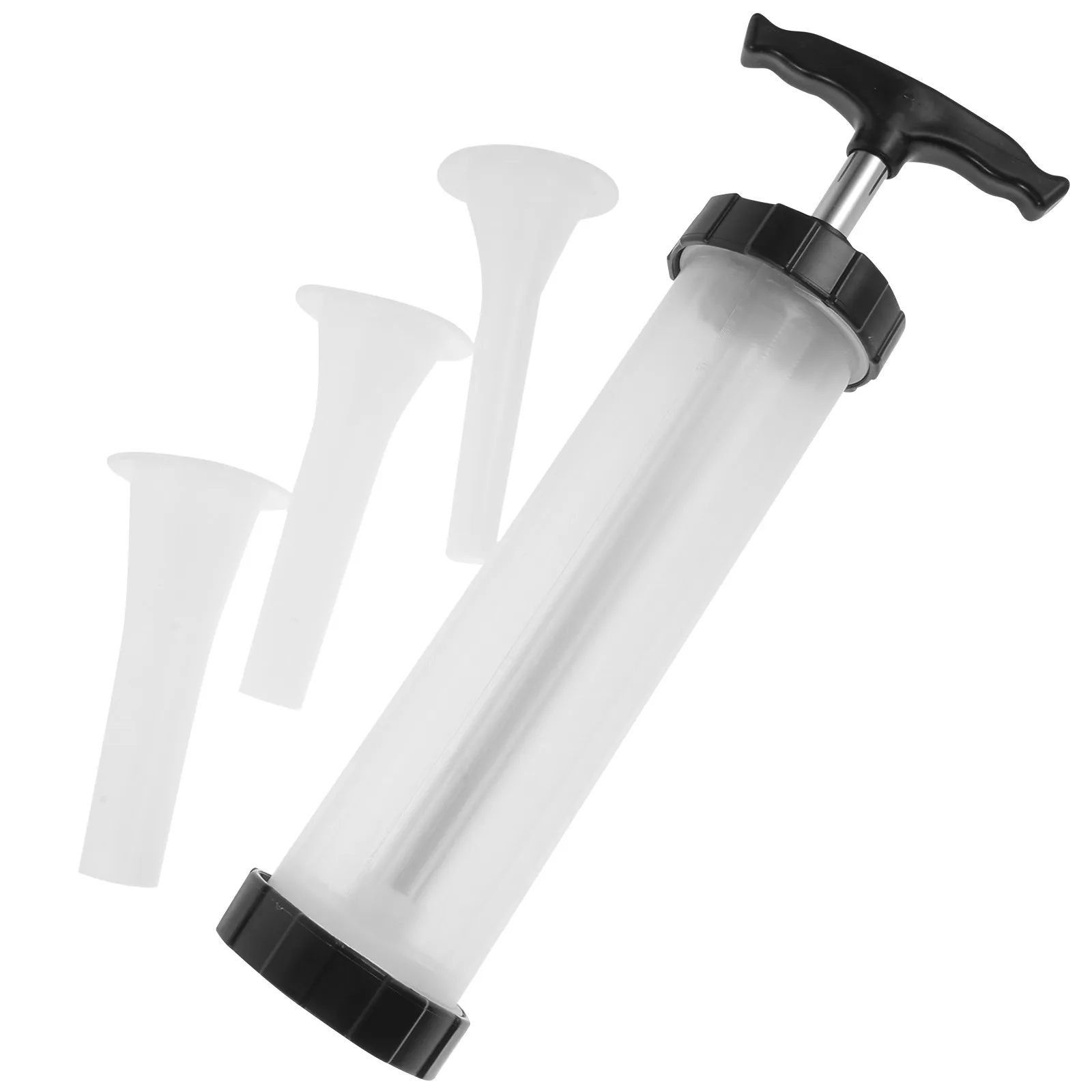 Manual Sausage Stuffer Set – Black Plastic Meat Filler Tube for Easy, Labor-Saving Kitchen Sausage Making