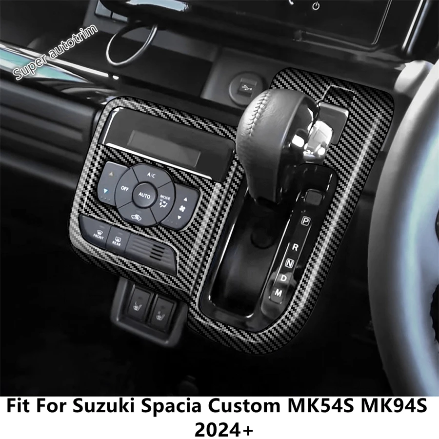 

RHD Car Central Control Gear Shift Panel Cover Trim For Suzuki Spacia Custom MK54S MK94S 2024 2025 Black Interior Accessories