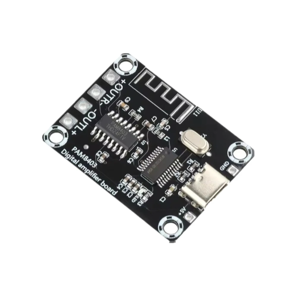 

4pcs XH A155 Mini Bluetooth Amplifier Board PAM8403 Type C Power Dual 5W Digital Audio Amp for DIY Speaker