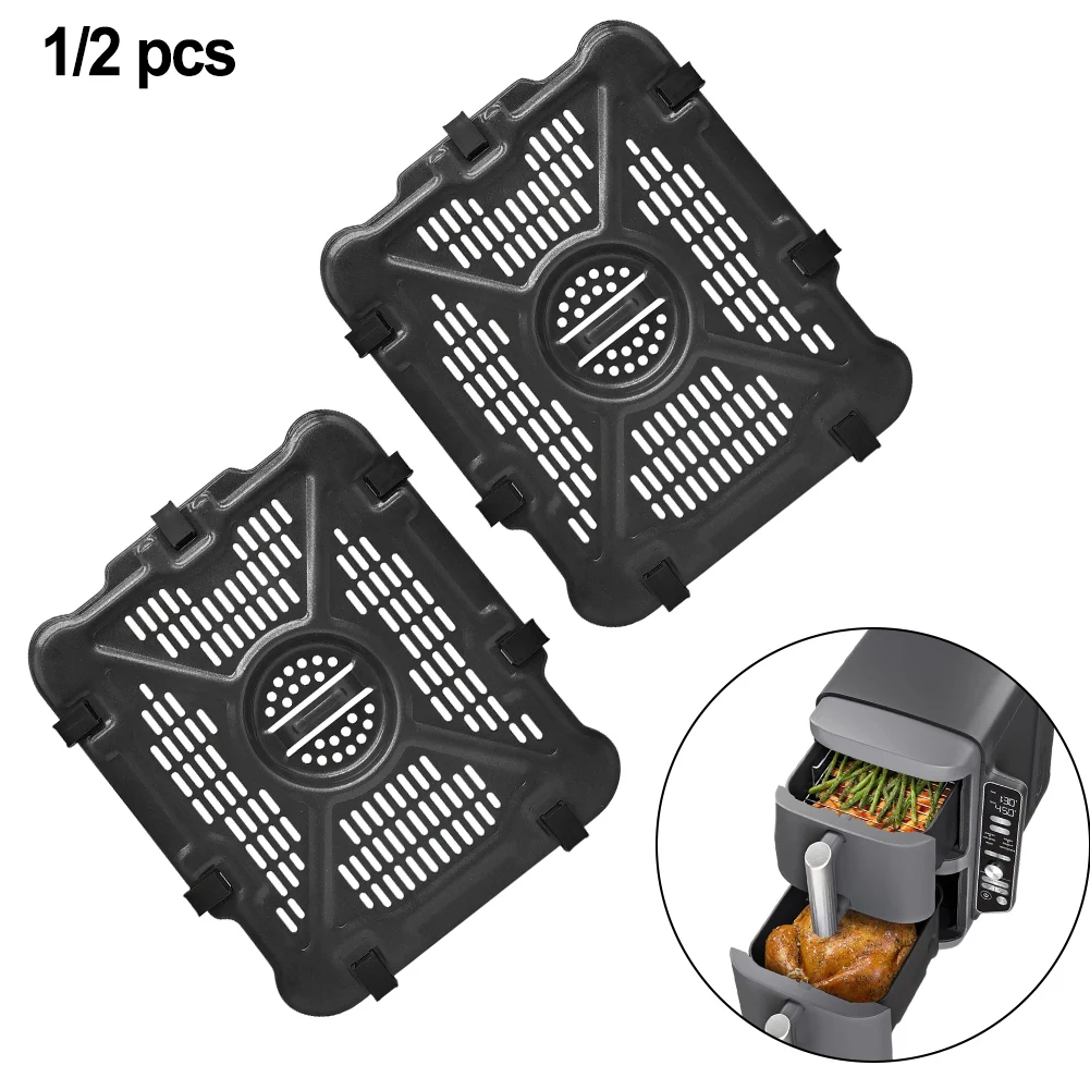 Grill Pan for Air Fryer SL201 SL400 SL401 SL451 Replacement Crisper Plate Stainless Steel 8.7'' x 7.2'' x 1.8'' Black